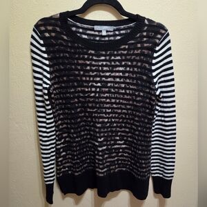 Neiman Marcus Mixed Print 100% Cashmere Sweater Size Small